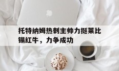 关于托特纳姆热刺主帅力挺莱比锡红牛，力争成功的信息